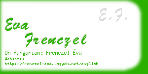 eva frenczel business card